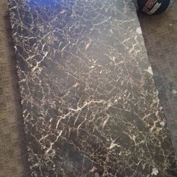 Marble LIKE Table, Metal Frame & No Chairs Included 