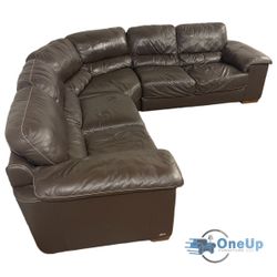 Cindy Crawford Leather Sectional Sofa Couch *Free Delivery*