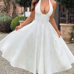 Effie Midi Dress – Ivory 