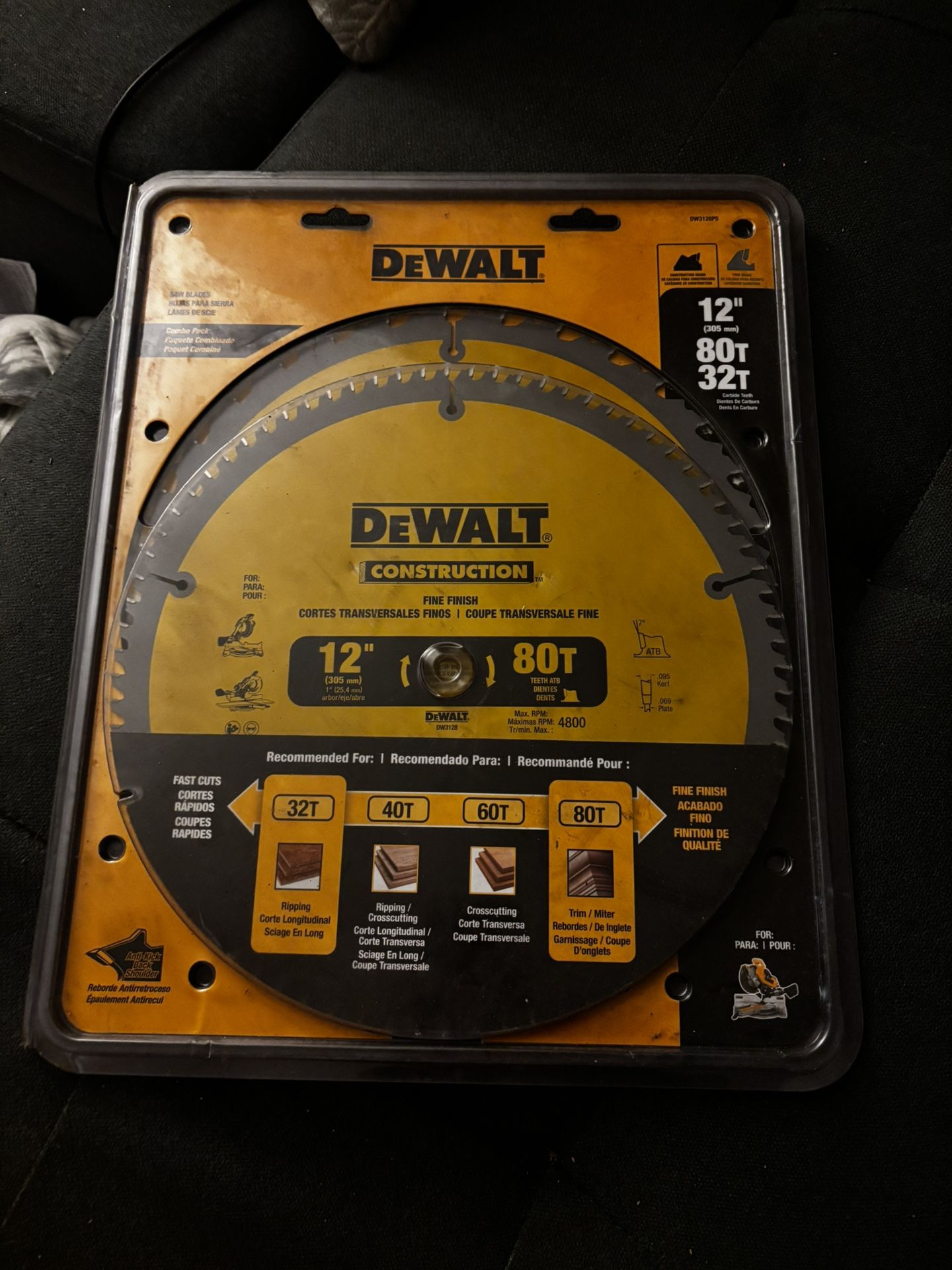 Dewalt Saw Blades Multipack 12”