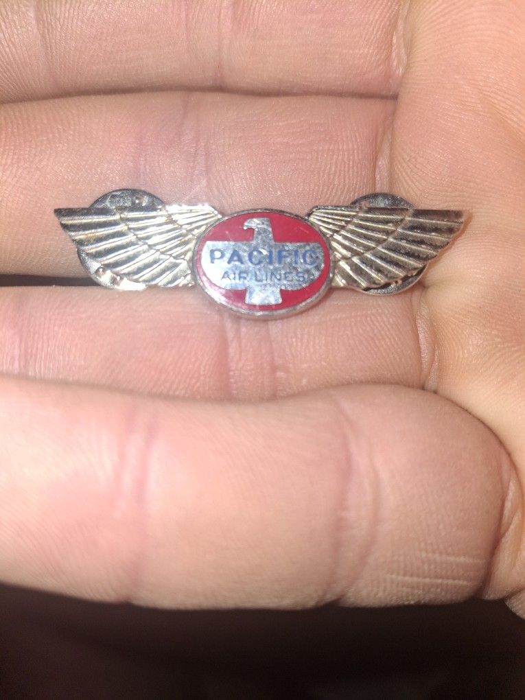Antique Vintage Pacific Air Line Pilot Pin