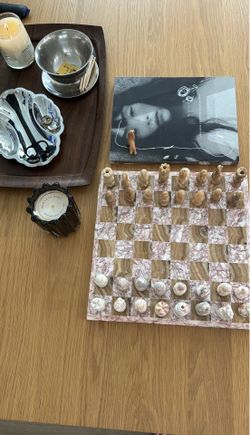 Vintage marble chess set