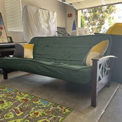 Oak wood futon With Mattress