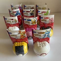 NEW MEGA Pokemon Pokeball 11 Figures Set 20, 21 & 23