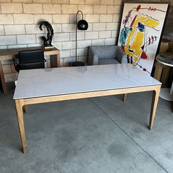 ✨ Modern White Walnut Ceramic Dining Table ✨ ($10 delivery )