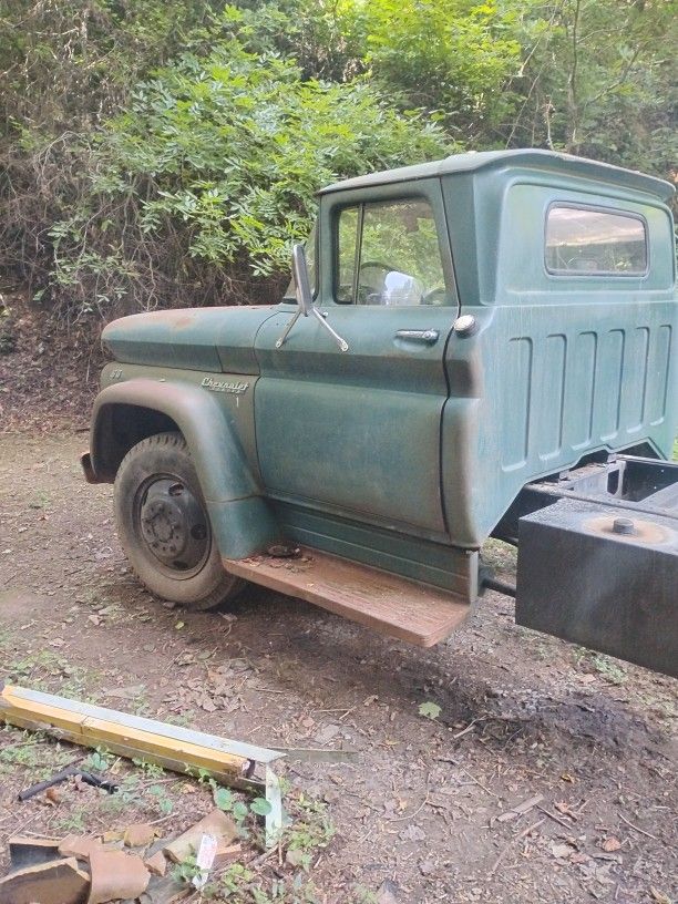 60 Ton Chevy Truck With Backhoe Attachment