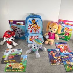 PAW Patrol Kids Bundle – Backpack, Plush & Books