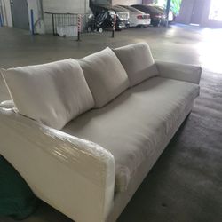 Beautiful Beige Linen Down Couch