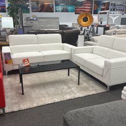 Amazing Offer Now🚨Stunning Two Piece Sofa&Loveseat Available In White, Grey, Black, & Red