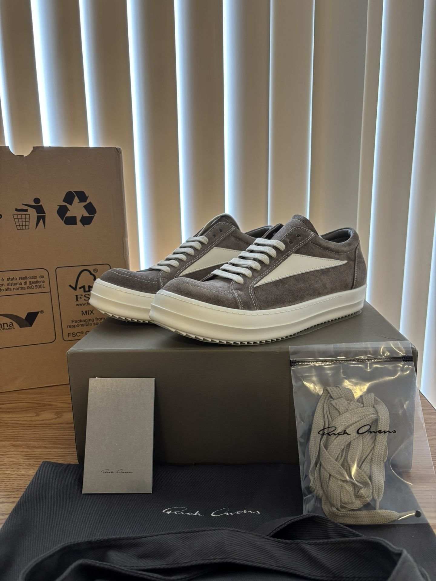 Rick Owens vans dark dusk/milk