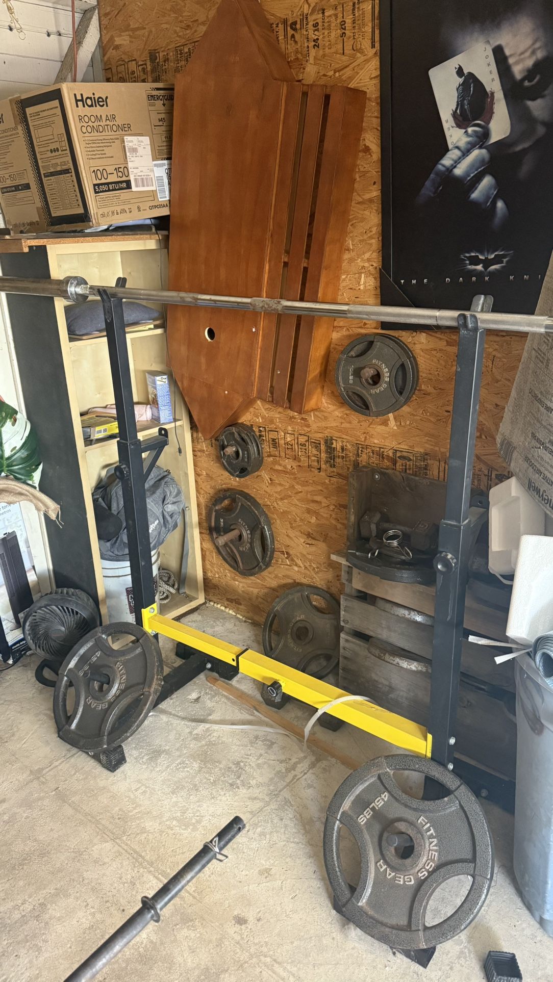 Weight Set + Squat Rack