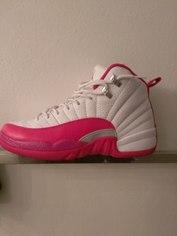 Jordans 12s pink and white