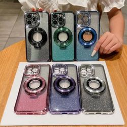 Glitter Phone Case With Magnetic Bracket