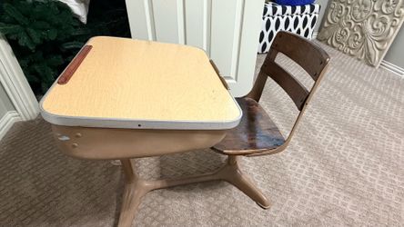 Vintage 1970s school desk