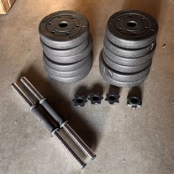 New dumbbell set total weight 53lbs