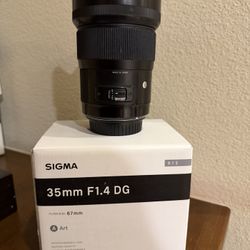 Sigma 35mm F/1.4 1.4 DG HSM ART lens for Canon EF mount