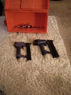 CENTRAL PNEUMATIC AIR NAIL GUNS W/ATTACHMENTS