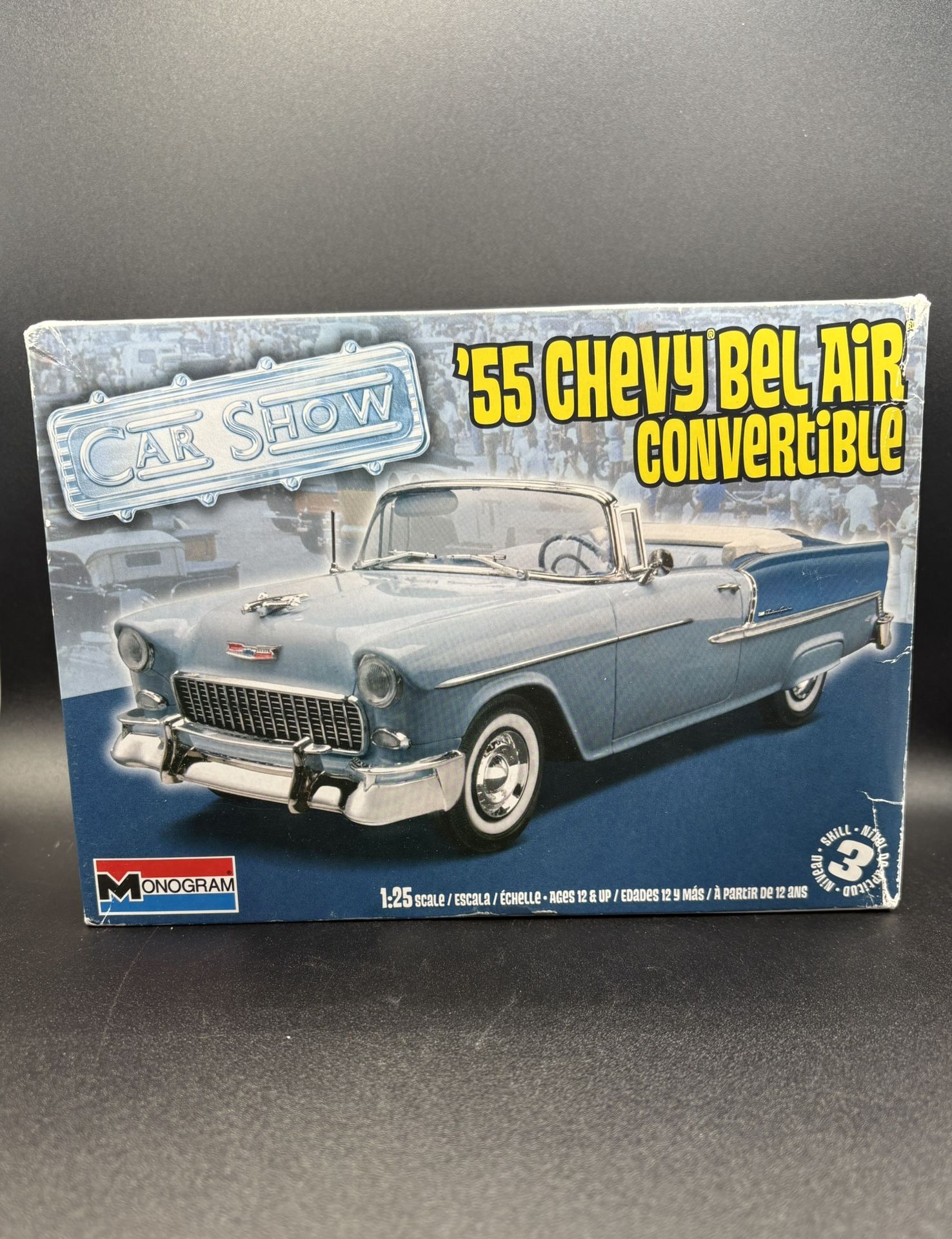 Monogram 55 Chevy Belair Convertible Car Show 2010 Model 85-4269 New 