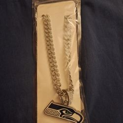 Seattle Seahawks Rhinestone Pendant Necklace