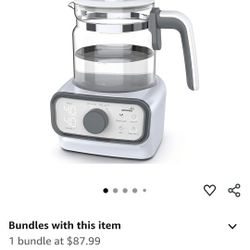 Baby Instant Warmer, Glass Water Boiler with Accurate Temperature Control for Formula, Coffee and Tea, 1.3 Liter Electric Kettle with LCD Display and 