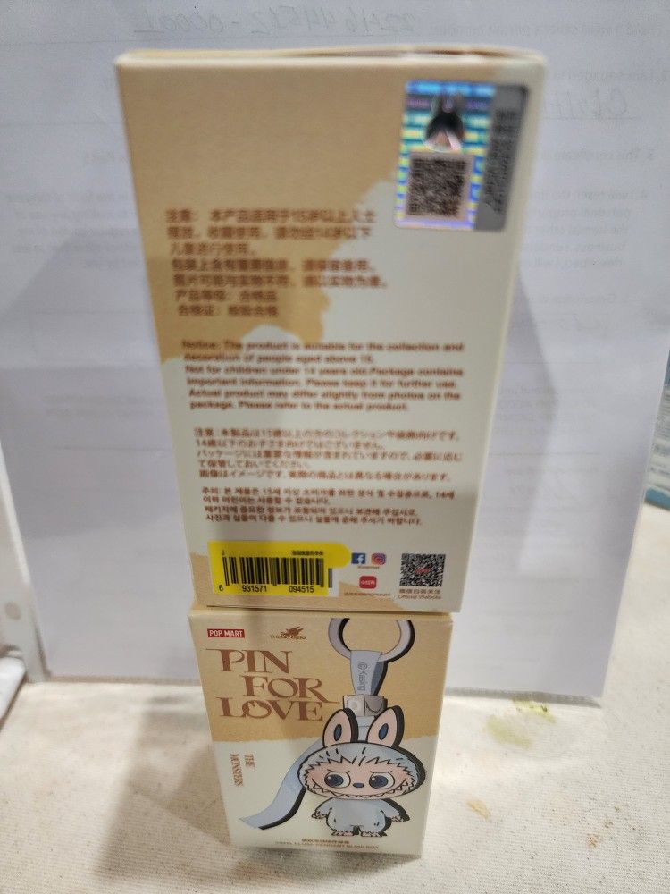 Letter J from PIN FOR LOVE LABUBU