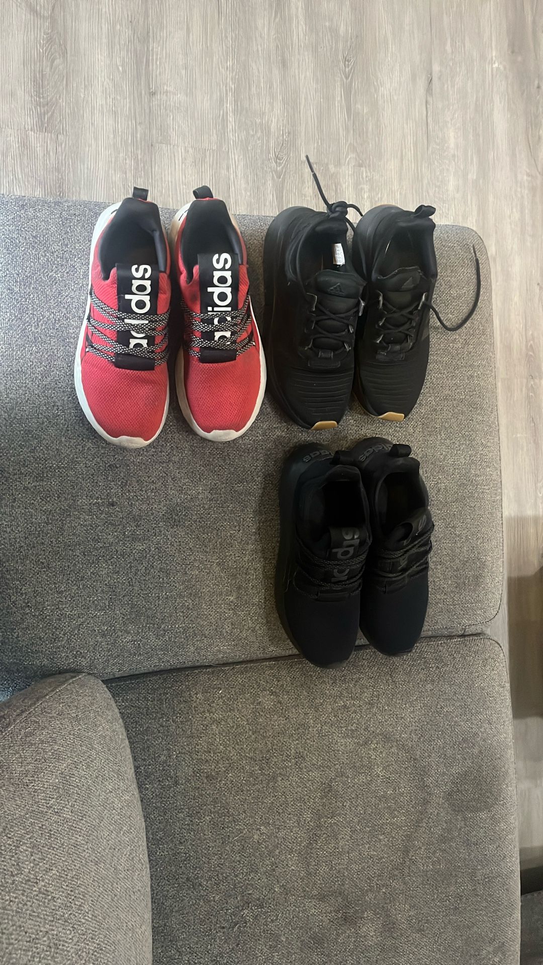 Three Adidas Sneakers Size 8.5 Men’s