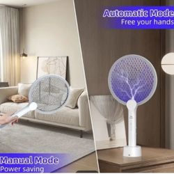 USB Rechargeable Portable Mosquito Fly Bug Electric Swatter Zapper Racket