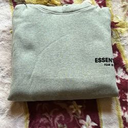 Essential fear of god grey hoodie