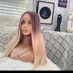 Human Hair Blended Lace Front Wig 