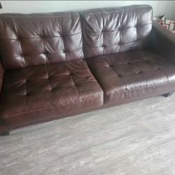 Ashley Sofa / Leather  Couch Futon