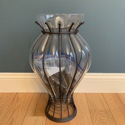 Decorative Vase w/ River Rocks 18.5"