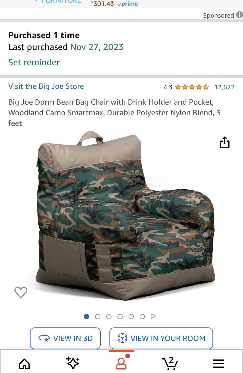 Big Joe Bean Bag Chair With Pockets