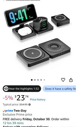 3-in-1 Foldable Magnetic Wireless Charger