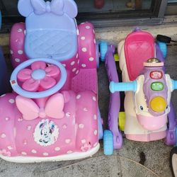 Used Outside Toys Minnie Mouse Car & VTech Horse