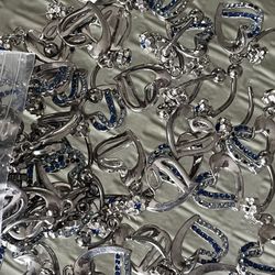 Over 8 Ounces Of Scrap Heart Jewelry Craft Items