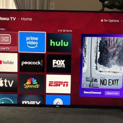 55 Inch TCL Smart Roku 4K TV