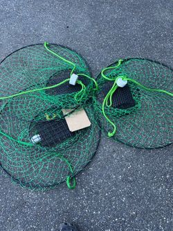 3 crab rings with bait bags