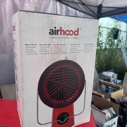 airhood Orange Portable Kitchen Air Cleaner w/ Activated Charcoal Filter and Stainless-steel Oil Fil