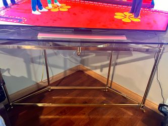 Glass and Brass corner table