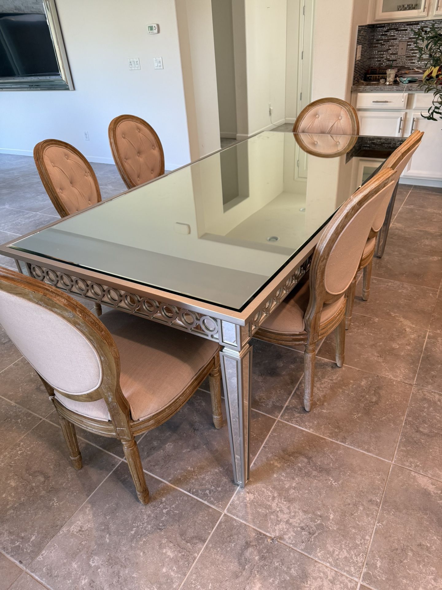 Z Gallerie Dining Table With 6 Chairs 
