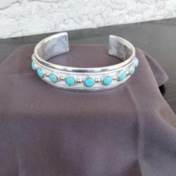 Sterling Silver and Turquoise Bracelet