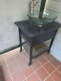 Sink With Glass Basin 30x26 Inches