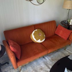 Orange Fouton Couch