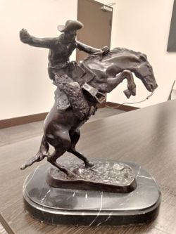 BRONCO BUSTER BRONZE SCULPTURE
