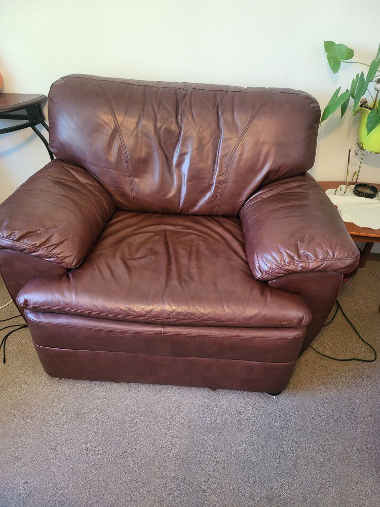 
Brown Leather Armchair 