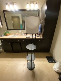 56"x11" Shelf Floor Lamp 1 Black & 1 White - Room Essentials™