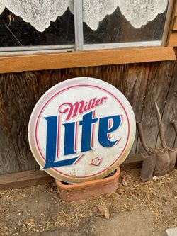 Miller Lite tin sign