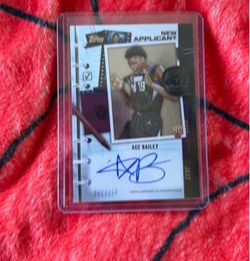 Ace Bailey signed new applicant card