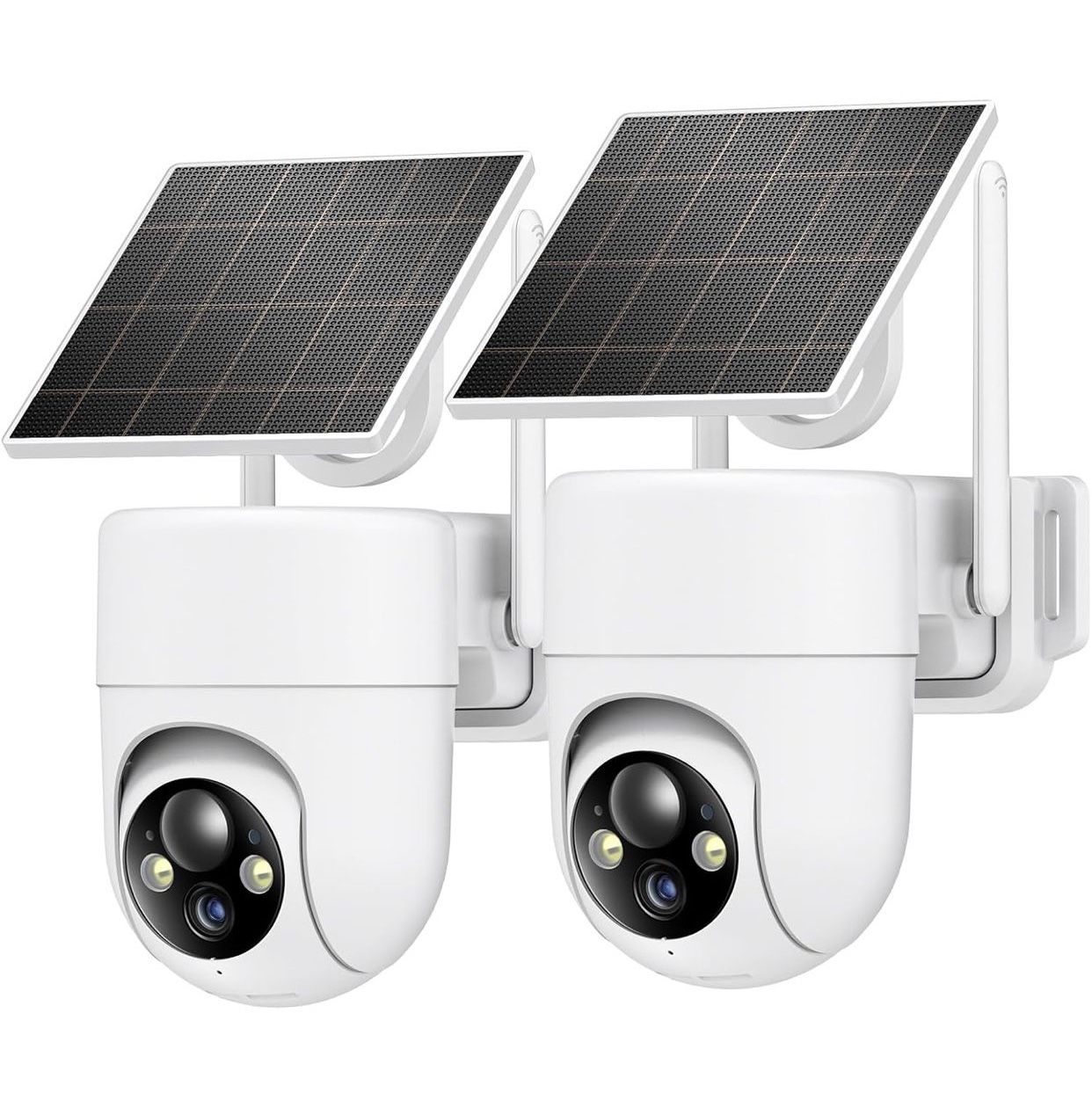 Oculview 2K Solar Security Cameras Wireless Outdoor, 2PCS Outdoor Camera Wireless with 360° View, Cameras for Home Security with Color Night Vision/2-