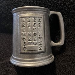Vintage Wilson pewter alphabet mug